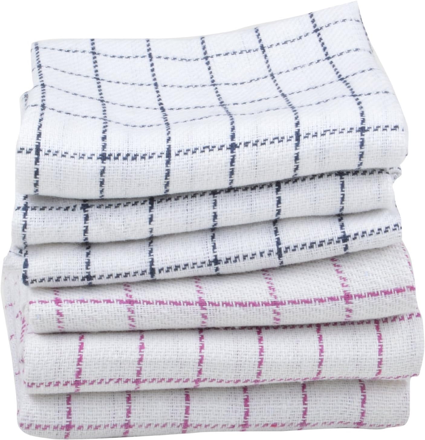 AKIN Super Highly Absorbent 100% Cotton Multipurpose Kitchen Napkin, Cleaning Cloth, Duster and Chapatis Napkins (Pack of 6) 46x46 CM (Multi-Coloured