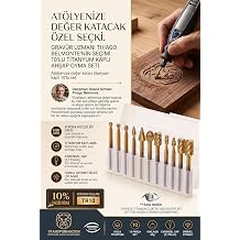 Transformacion 10 Par a Titanyum Kapl  HSS Ah ap Oyma Freze Ucu Seti Dremel Uyumlu Grav r Matkap U lar  723528