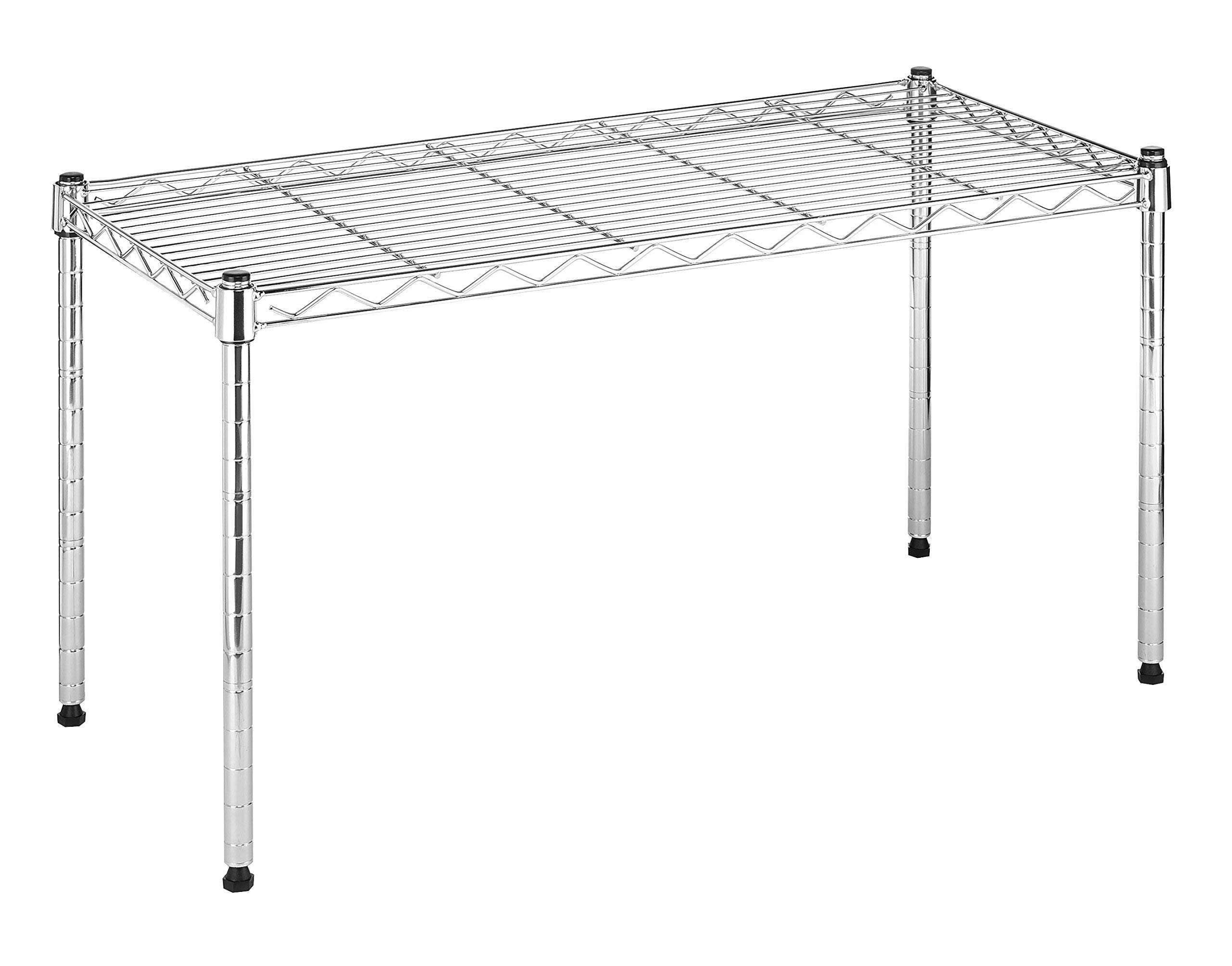 Whitmor 1 Tier Shelving Units, Wire Rack Storage Organizer, 30" L x 14" W x 15" H, Chrome-image-30