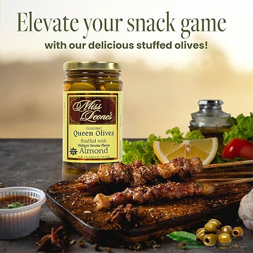 Miniatura 7 de Leonard Mountain Miss Leone's - Aceitunas rellenas de almendra y nogal, paquete de 3, 12 onzas