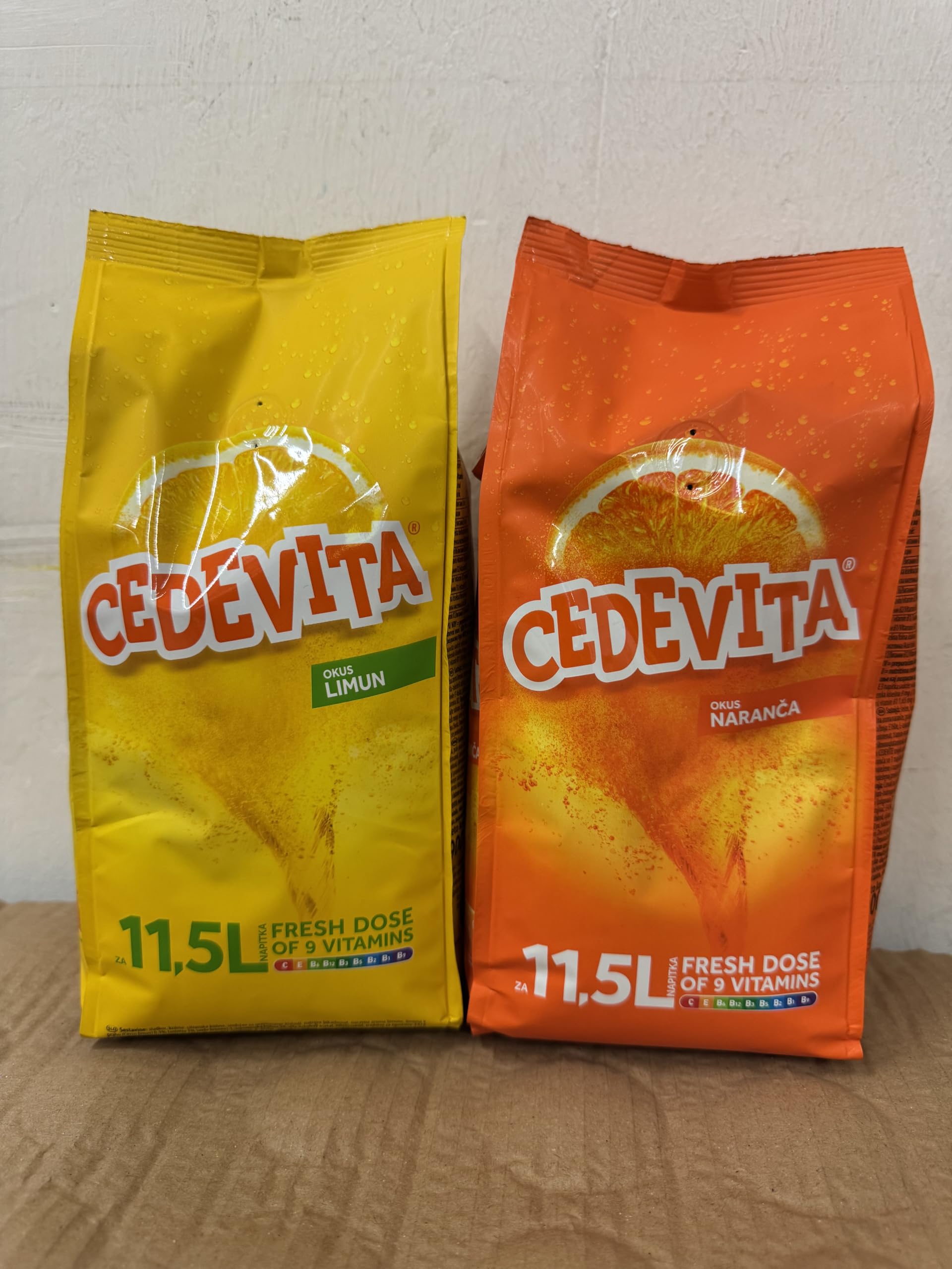 Cedevita au goût de citron, orange boisson vitaminée instantanée 2 x 900 g