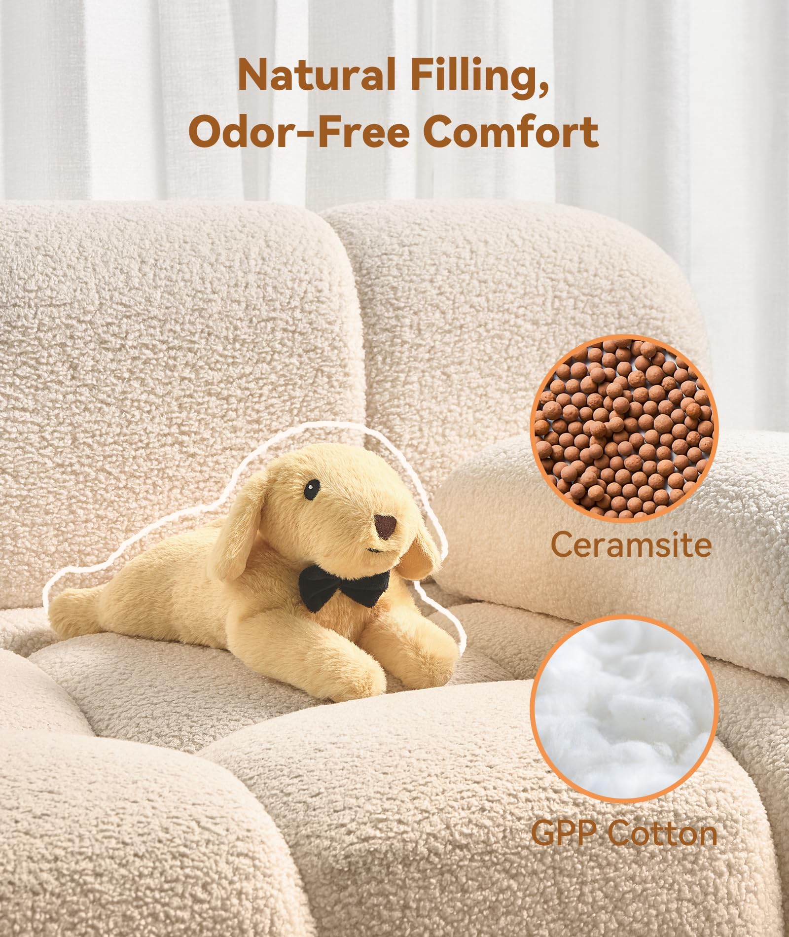 Dreamegg Peluche Riscaldabile al Microonde, Borsa Acqua Calda, Cuscino Riscaldante Microonde, Peluche Termico Per Donne E Bambini, Per Dolori Per La Pancia, La Schiena E La Zona Lombare, 33x16x13 cm