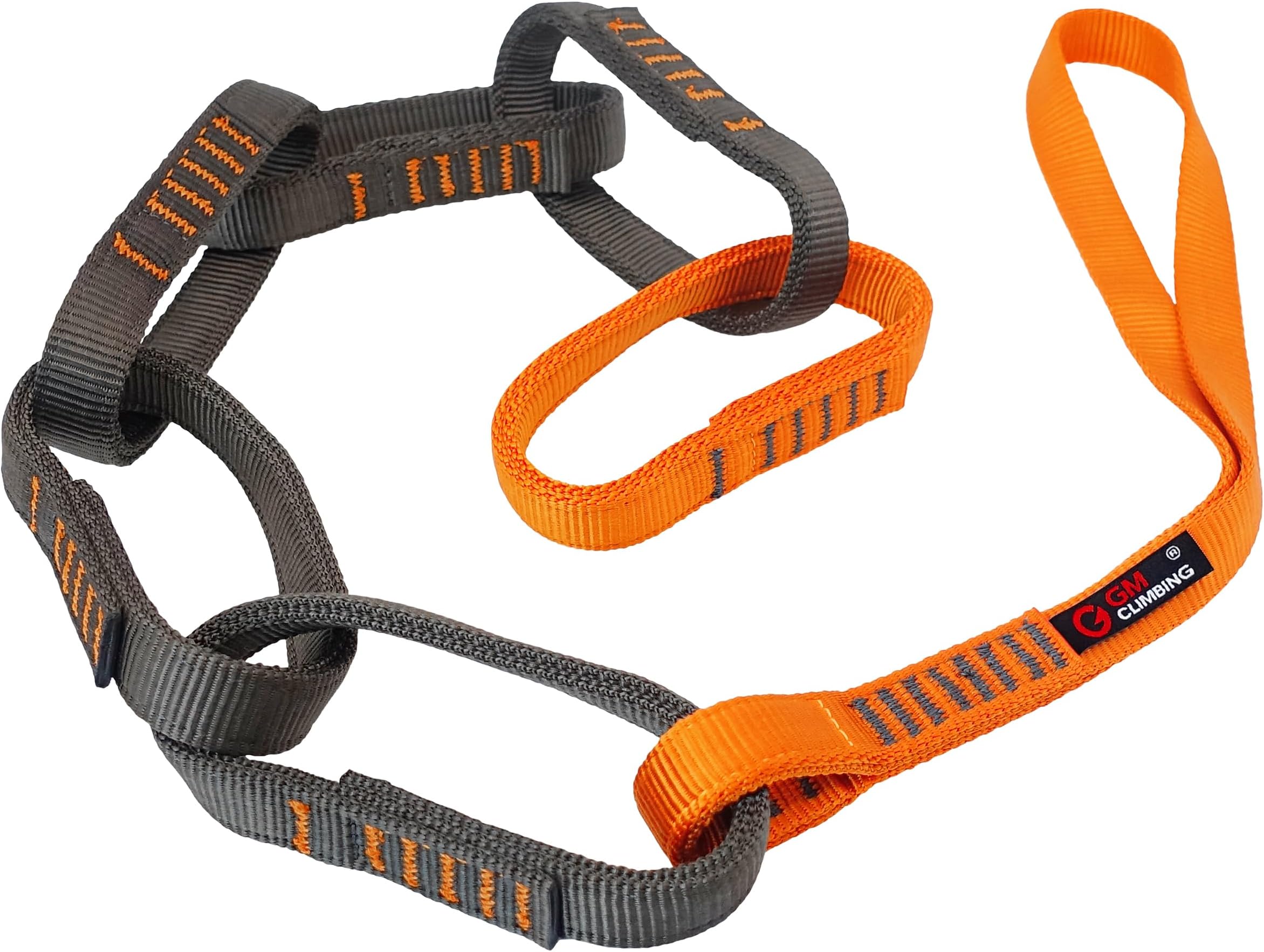 GM CLIMBING 16mm Nylon Safe Chain PAS Sling 22kN CE UIAA Certified for Personal Anchor System Rappel Transition Aid Climbing 97cm / 38in