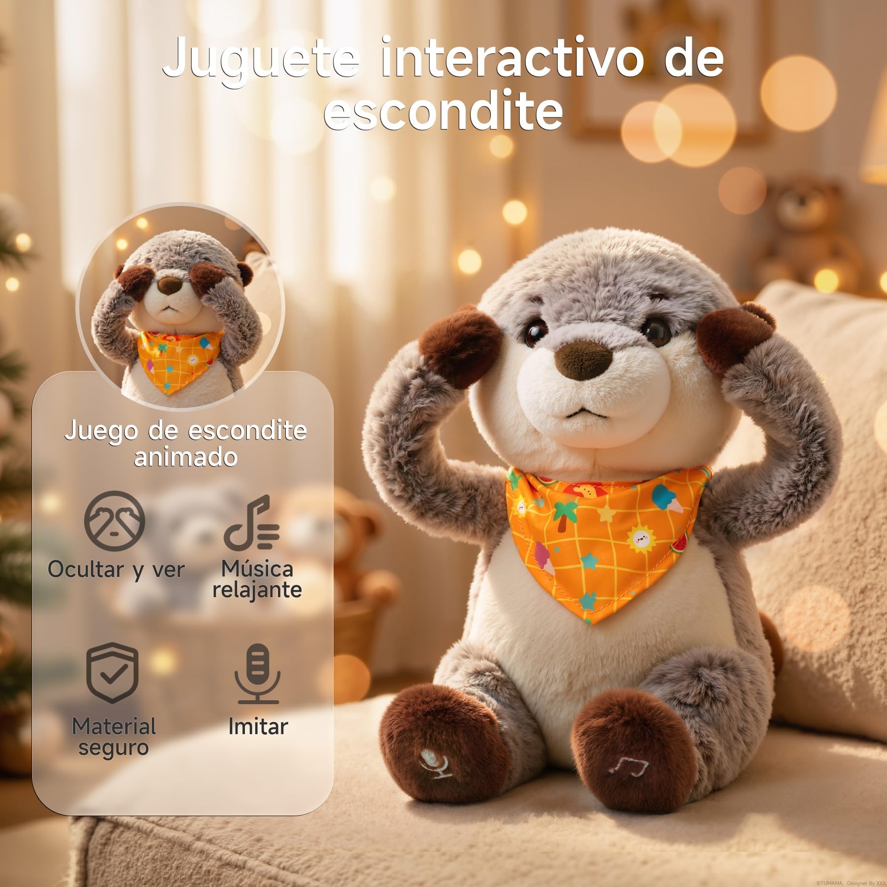 TUMAMA KIDS Juguete Interactivo con Forma de Nutria Que Canta y Habla