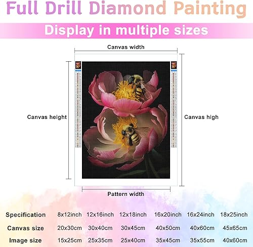 Miniatura 2 de Kits de pintura de diamantes para adultos, bricolaje 5D de animales coloridos, kits de pintura de diamantes de taladro completo arte de diamantes de