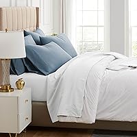 Vista 49 de Southshore Fine Linens® - Vilano® Springs - Par de fundas de almohada plisadas, color verde azulado, estándar (Queen)