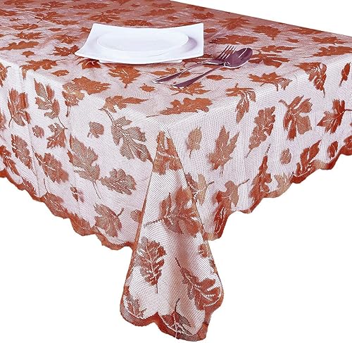 Rockcloud Mantel rectangular de poliéster de 60 x 103 pulgadas para decoración de banquetes de boda, fiesta, color marrón