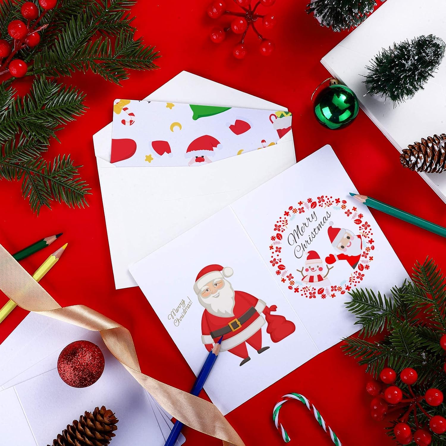 Spiareal 100 Sets Blank Watercolor Cards and Envelopes 4 x 6 Inch Christmas Cardstock Watercolor Postcard for Kid Art Painting Invitation Thank You Note