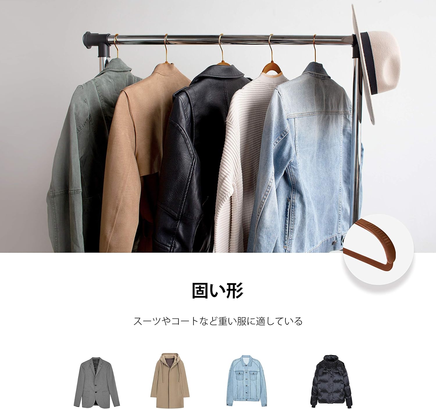 Amazon Co Jp スーツハンガー すべらない 10本組 スリムなマジックハンガー ジャケットハンガー 肩幅 頑丈クローゼットハンガー 特殊加工 コーヒー色 ホーム キッチン