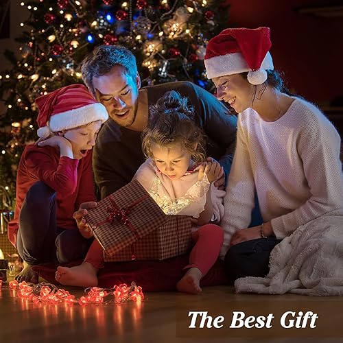 Miniatura 124 de Lewondr Decoración para árbol de Navidad, control remoto alimentado por USB, temporizador de 6 horas, estrella de árbol controlada con luces y Plata