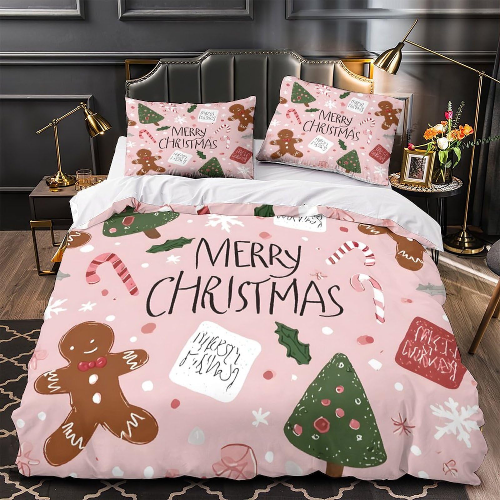 Housse de couette Noël 200x200 pour chambre enfant festive et chaleureuse