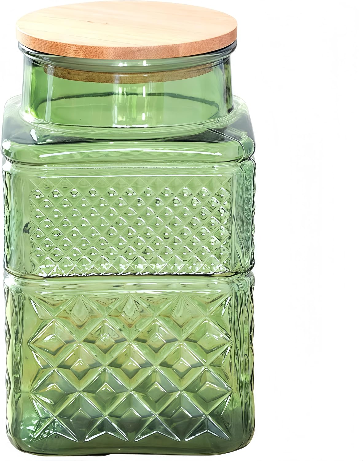 38 FL OZ Large Airtight Glass Storage Jars with Bamboo Lid - Vintage Food Containers for Candy, Snacks, Coffee, Tea, Nuts, Cereal - Kitchen Canisters