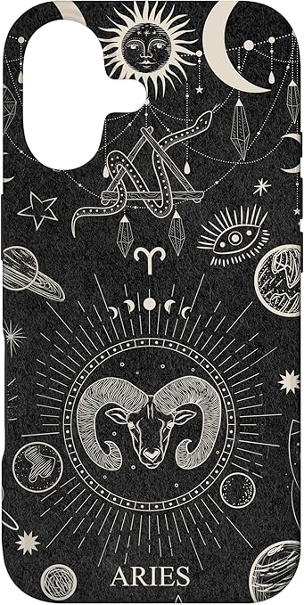 Galaxy Zodiac Sign Astrological Celestial Aesthetic Aries Case for iPhone 17