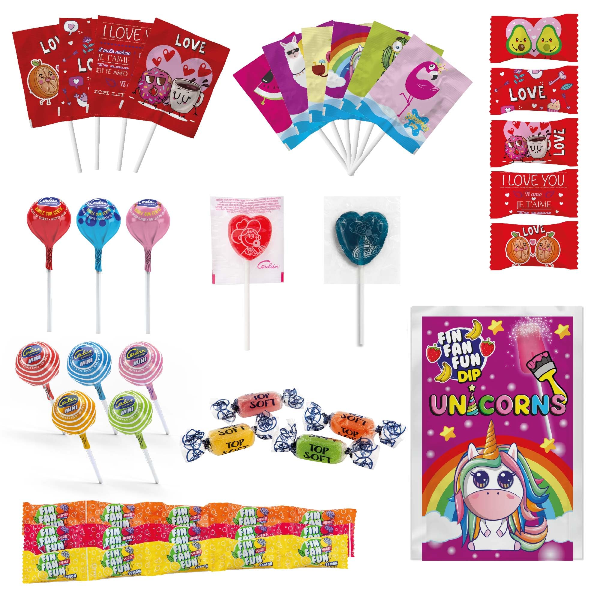Caramelos Cerdán | Party Mix- Pack de 100 Caramelos y Chuches de Sabores Surtidos - Relleno de Piñata Sin Gluten - Ideal para Bolsas de Cumpleaños, Comuniones, Bautizos o Fiestas