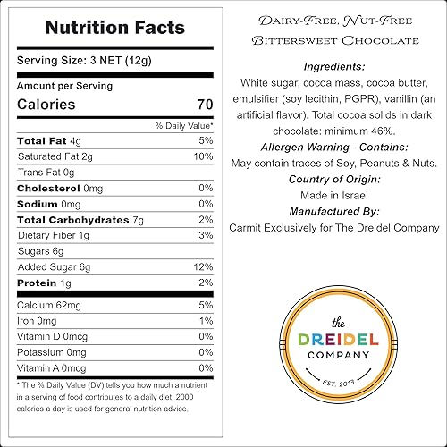 Miniatura 3 de Monedas de chocolate con leche, gel de Hanukkah, monedas de plata, hechas con chocolate belga de primera calidad, sin gluten, sin OMG, certificado