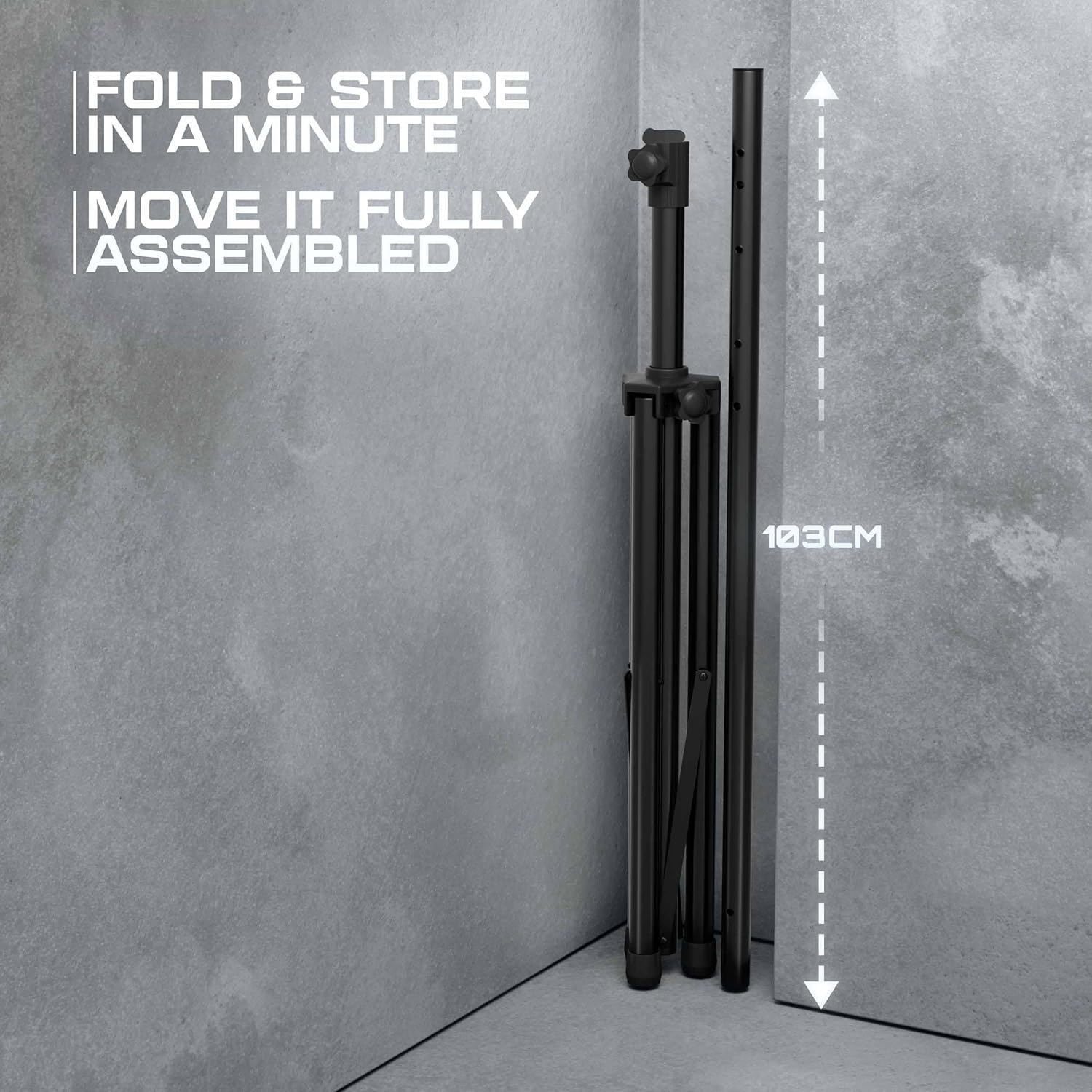 KOTO - Heavy Duty Dartboard Standard, Adjustable Height to Middle of Board: 120cm - 190cm, Width of 90cm, 4 KG, Collapsible