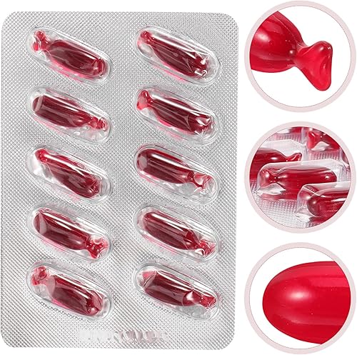 Miniatura 8 de ABOOFAN 10 cápsulas de píldoras de sangre falsas cápsulas de vampiro maquillaje etapa sangre Halloween divertido broma terror broma juguete