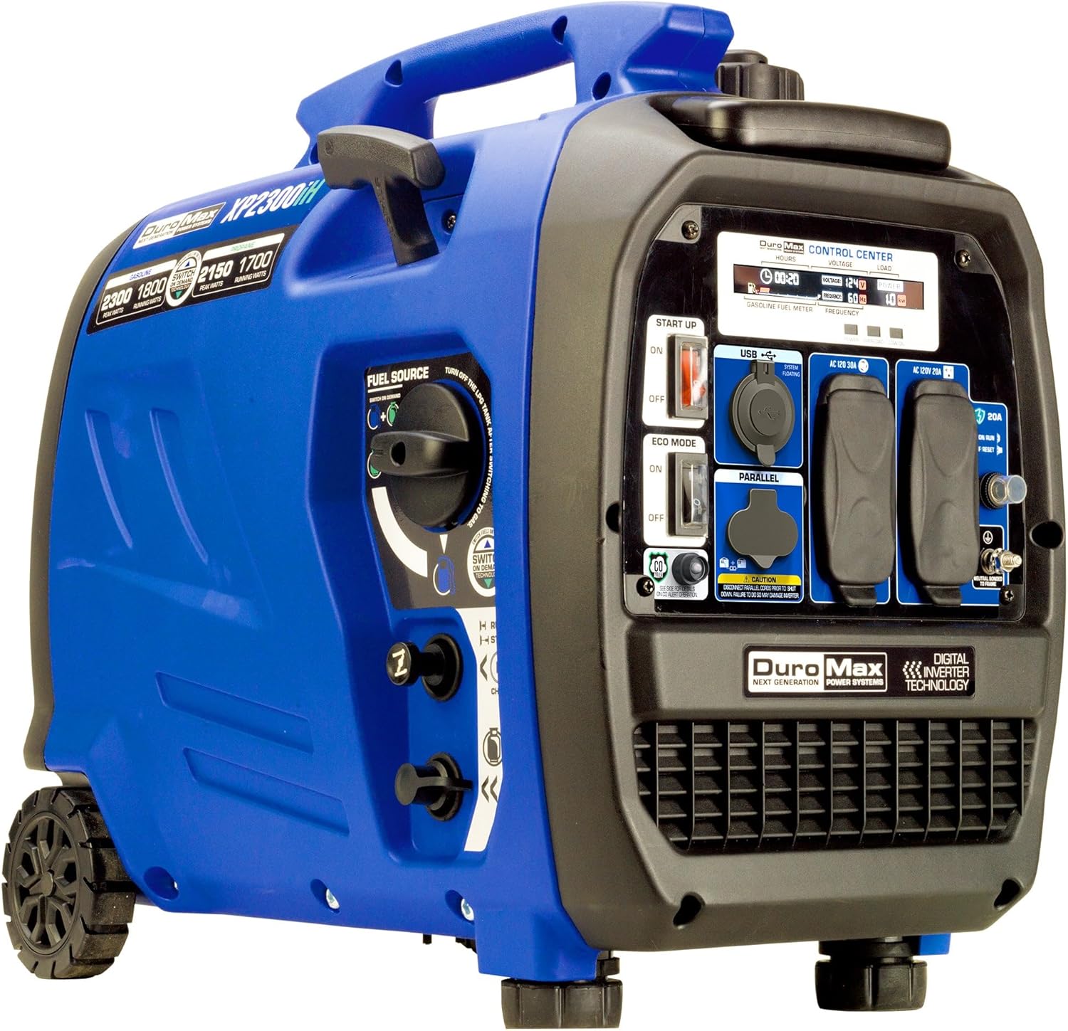DuroMax XP2300iH 2,300-Watt Dual Fuel Portable Digital Inverter Generator – Gas & Propane, RV & Emergency Ready