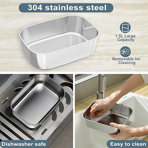 Miniatura 4 de Nifogo Fiambrera eléctrica con calentador de alimentos de 80 W, fiambreras térmicas para hombres, 1.5 l, lonchera eléctrica para adultos, portátil,