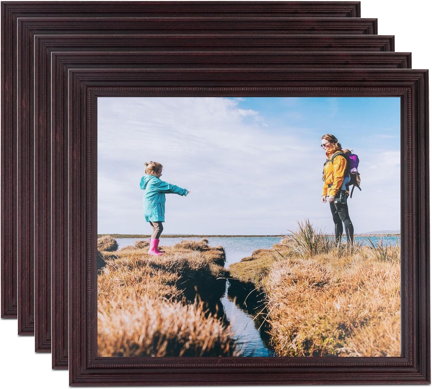 ArtToFrames 25x31 Inch Cherry Red Picture Frame - .75" Wood Frame With Plexi Glass