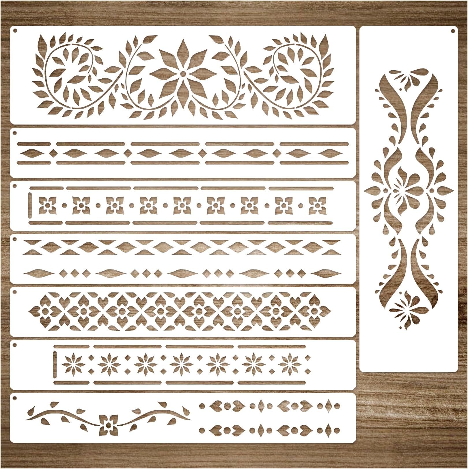 Border Stencils for Painting on Wood Furniture Stencil for Crafts