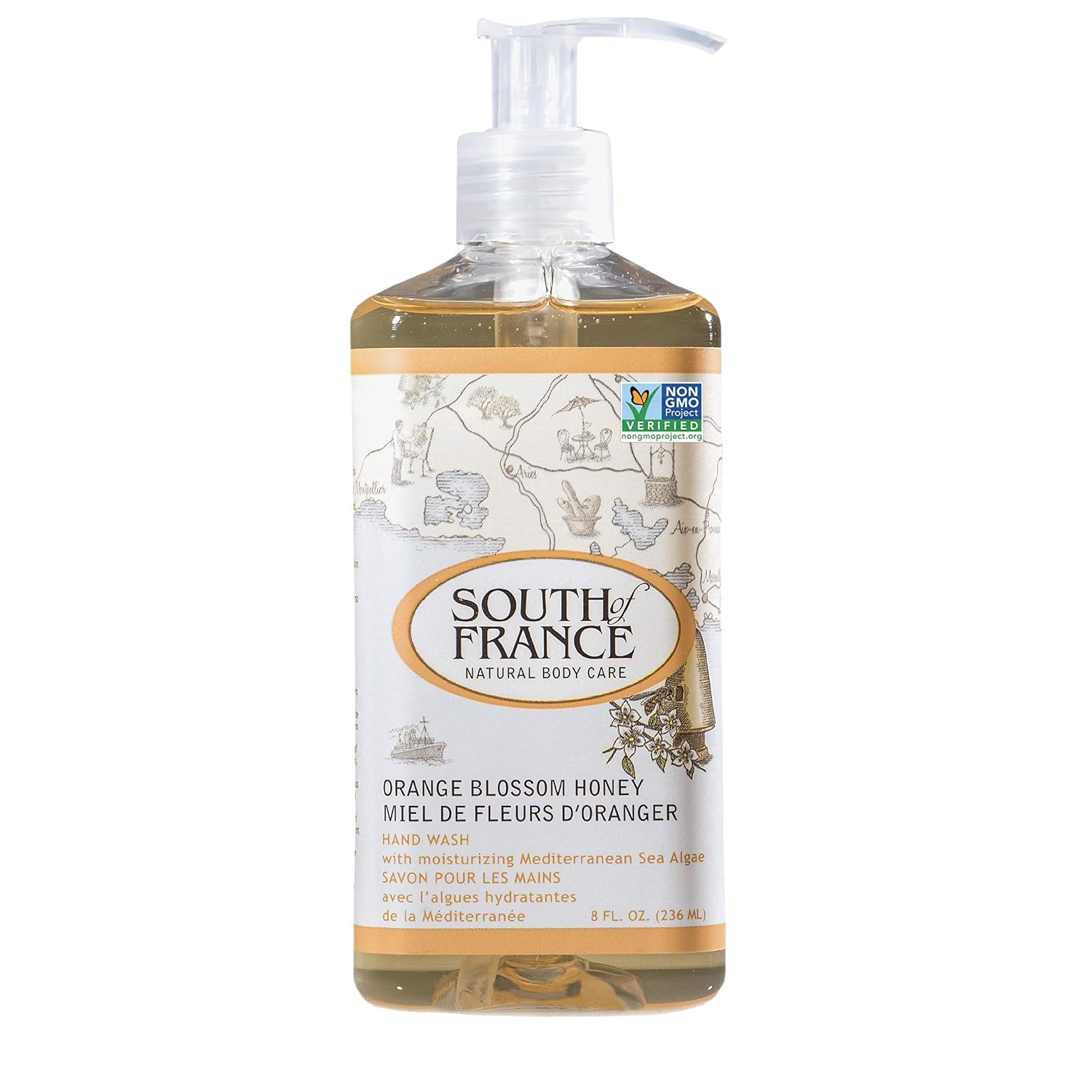 South of France Soaps Hand Wash with Orange Blossom Honey