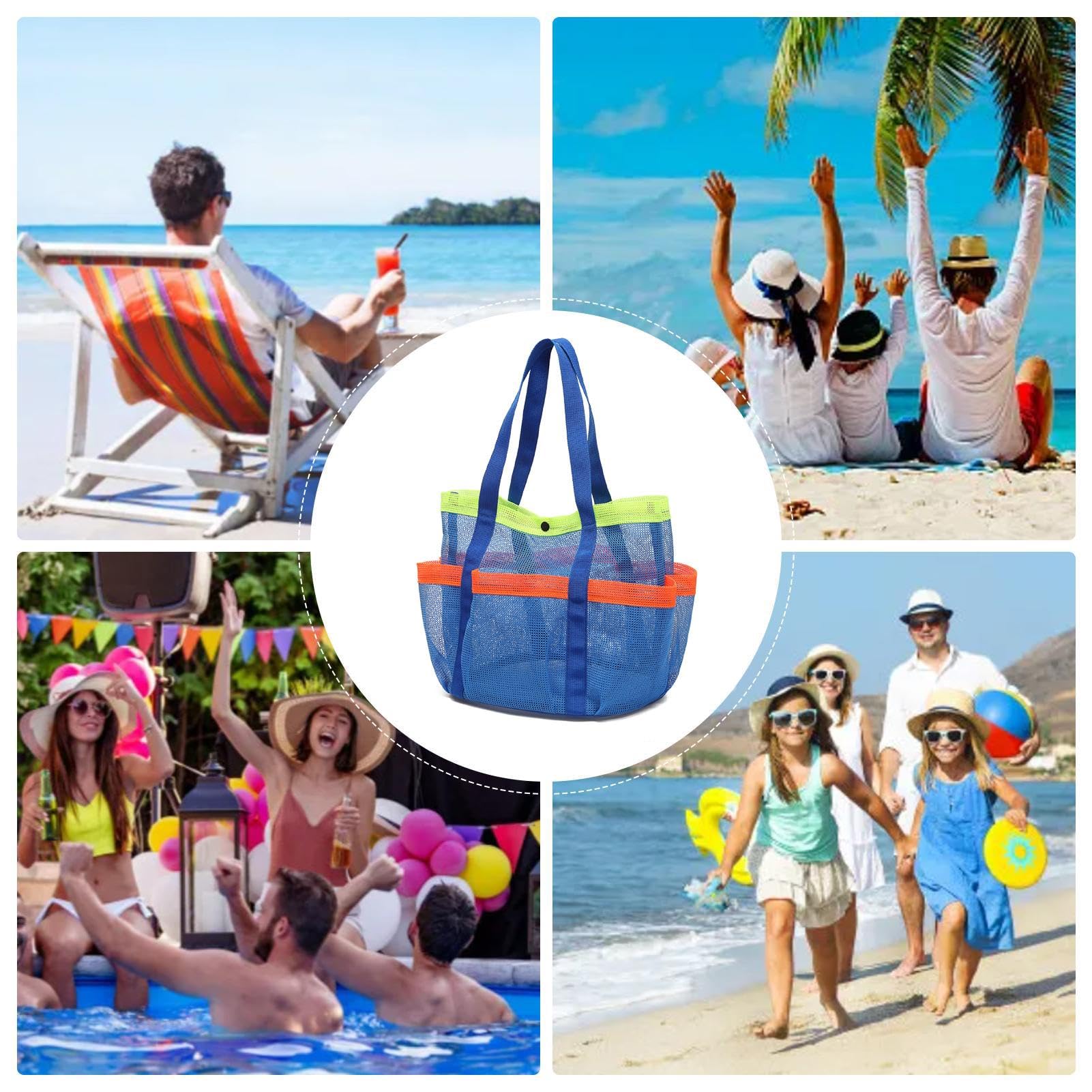 Borsa da doccia in rete, portatile, 12,6x12,6x8,66 pollici, borsa da