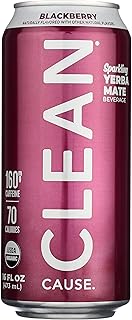 Clean Cause, Yerba Mate Blackberry Organic, 16 Fl Oz