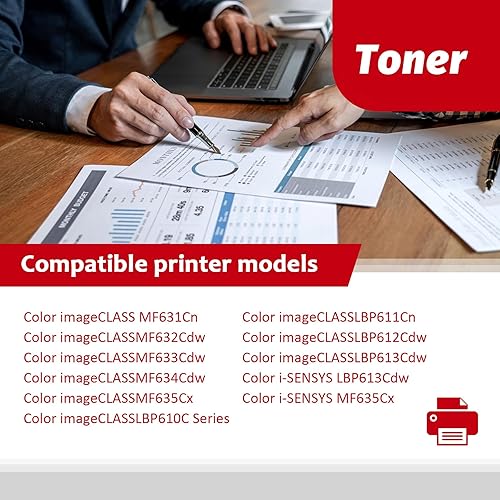 Miniatura 2 de 045 Cartucho de tóner negro (1 unidad) Poou Compatible 045 Toner Reemplazo para Canon 045 Toner Negro Color imageCLASS MF631Cn MF632Cdw MF633Cdw