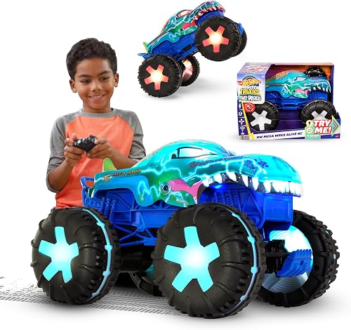 Hot Wheels Monster Trucks - Voiture Télécommandée, Mega-W…