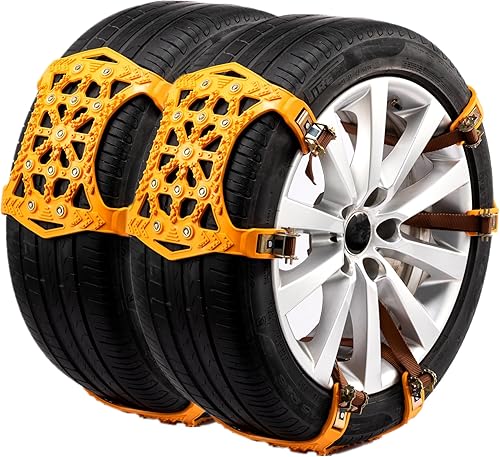 AISSINY Cadena antideslizante universal, cadenas de nieve para neumáticos de automóvil, cadenas antinieve para automóvil, SUV, camioneta, cadenas de