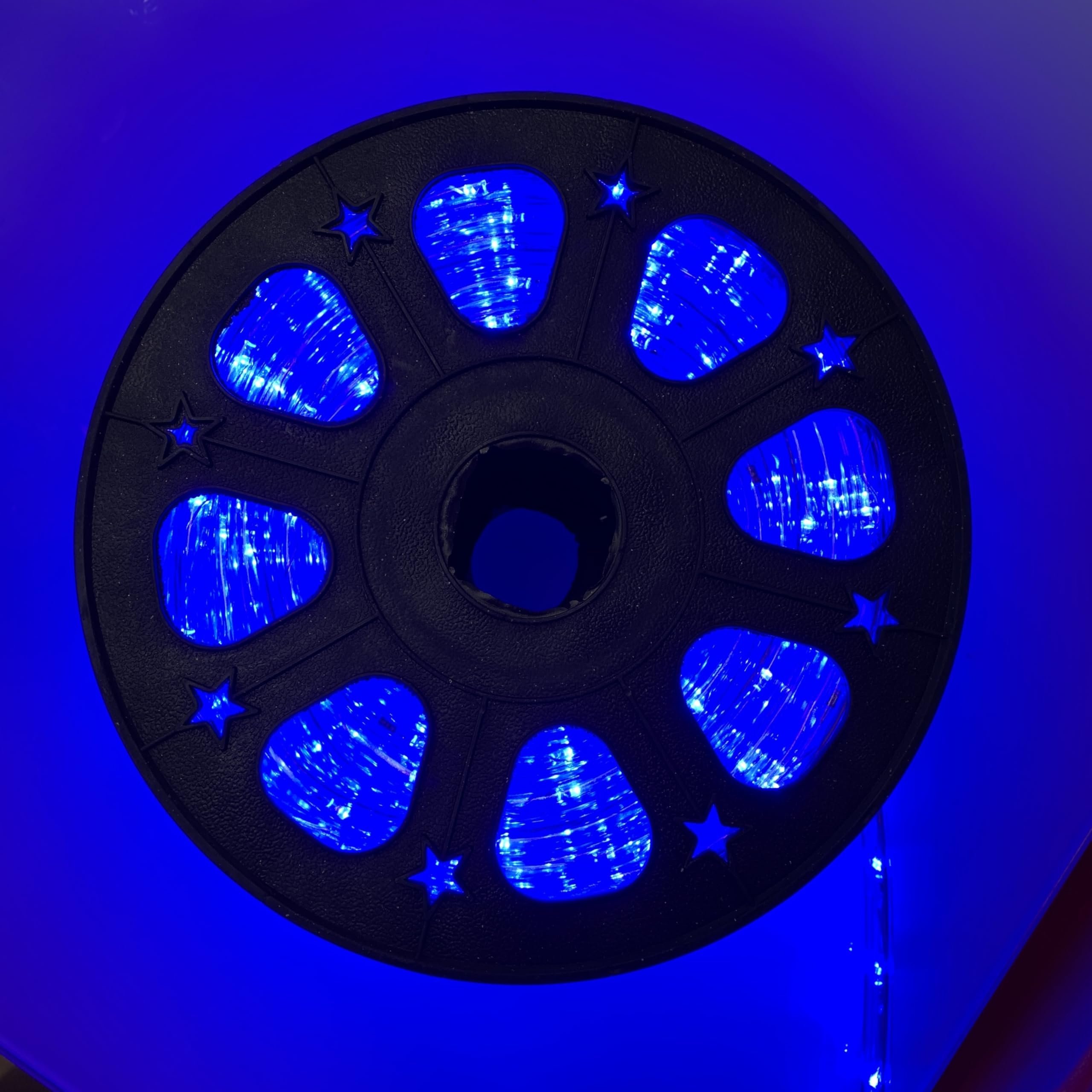 Bobina 50 metri TUBO LED luminoso luce Blu 220v IP65 LUCE FISSA 2pin