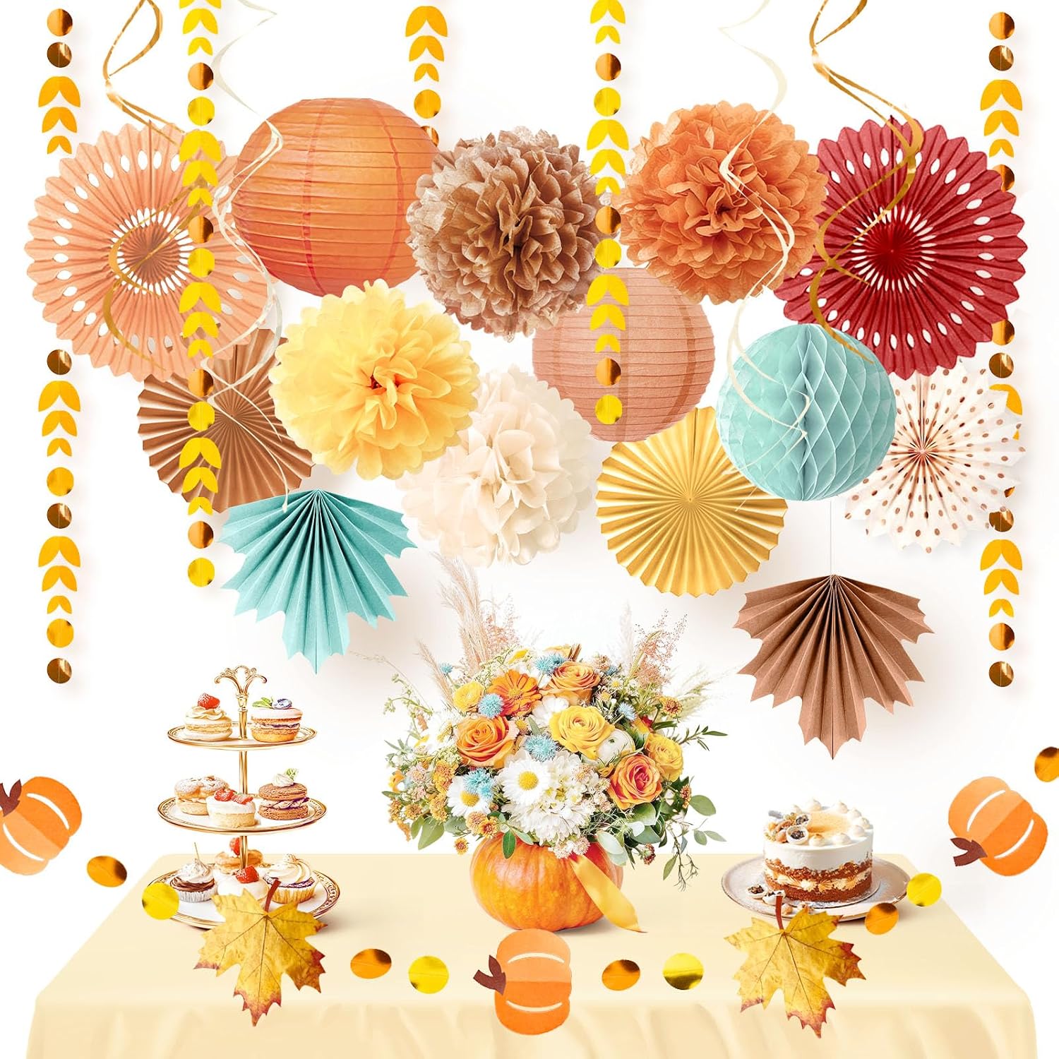 AOBKIAT 21PCS Fall Party Decorations Kit,for Baby Shower,Birthday