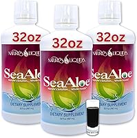 Vista 10 de Nature's Liquids - SeaAloe Liquid Whole Food, (32 onzas), suplemento líquido multivitamínico y mineral, con aloe vera, verduras marinas, Pau D