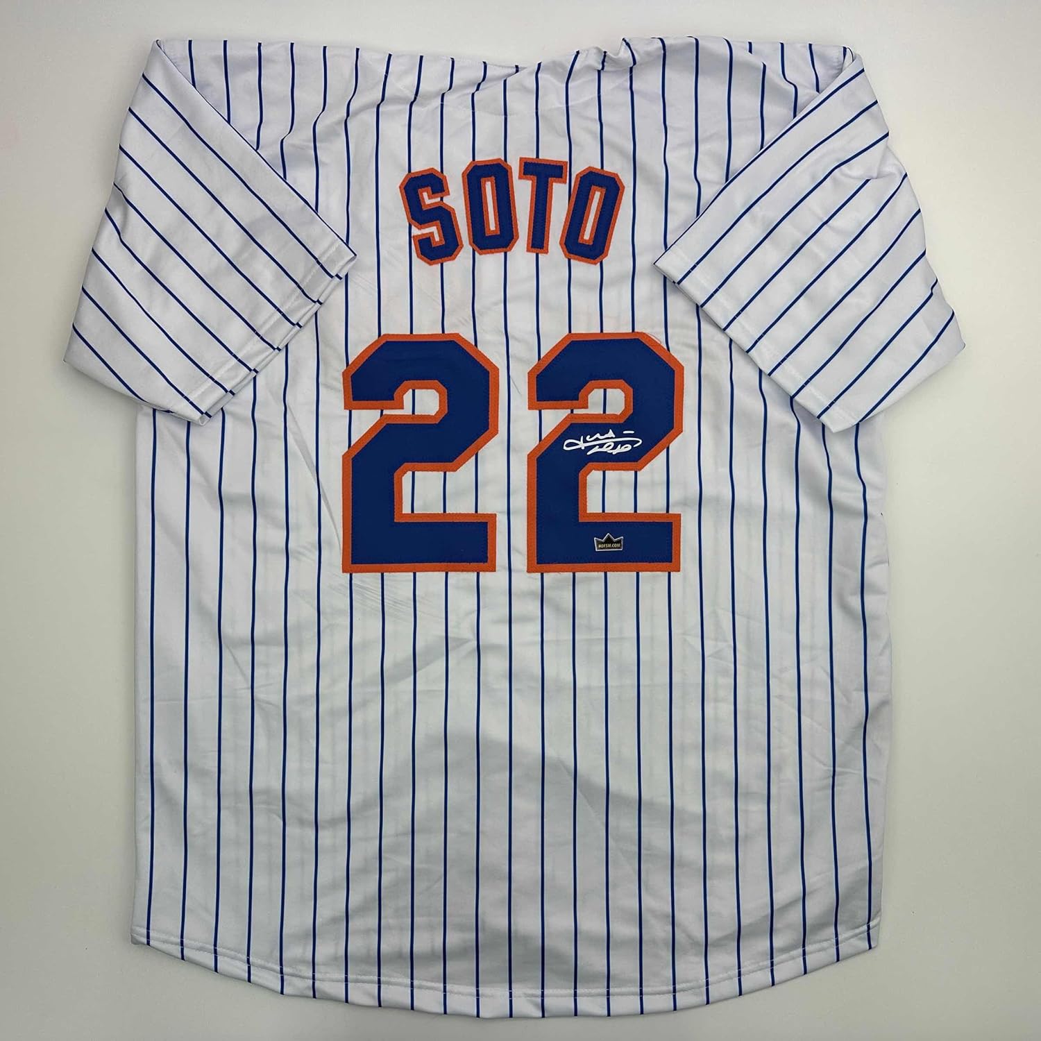 Facsimile Autographed Juan Soto New York Pinstripe Reprint Laser Auto Baseball Jersey Size Men's XL