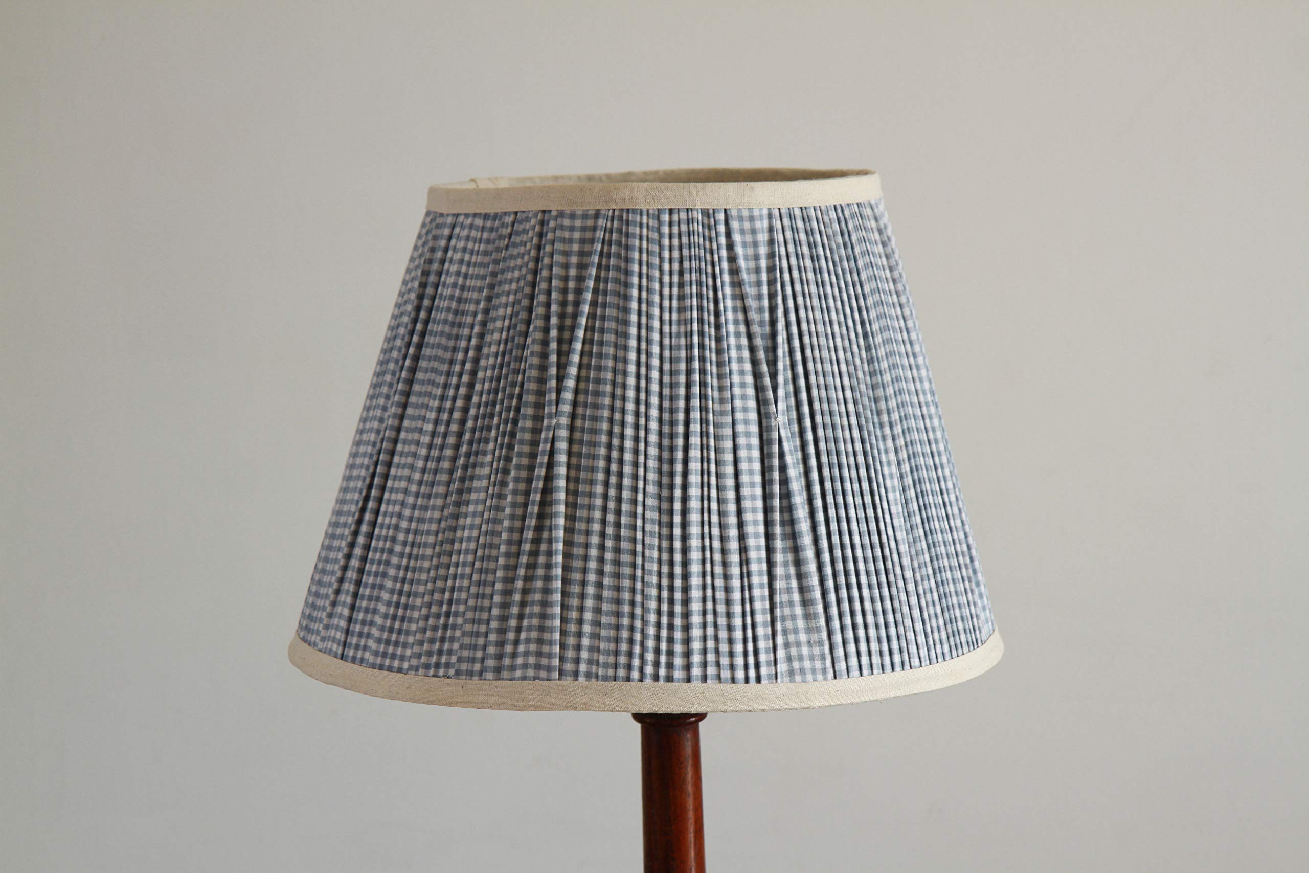 PineCraft International Conical Check Printed Cotton Lamp Shade for Table Lamps, Floor Lamps, Lampshade Suitable for Bedroom, Living Room, Home Decor and Decoration, 16 Inch (Check Print)