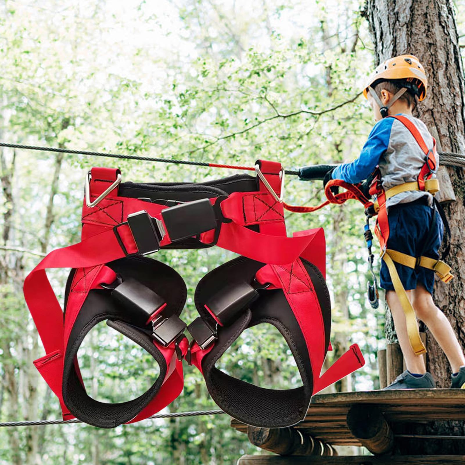 Imbracatura Per Tetti Sport Estremi Protezione Fibbia Tappeto Elastico | Imbracatura Cintura Di Sicurezza Da Adulti Sport Estremi Arrampicata Ciclismo Corsa Camminata Casa Giardino Allenamento e F