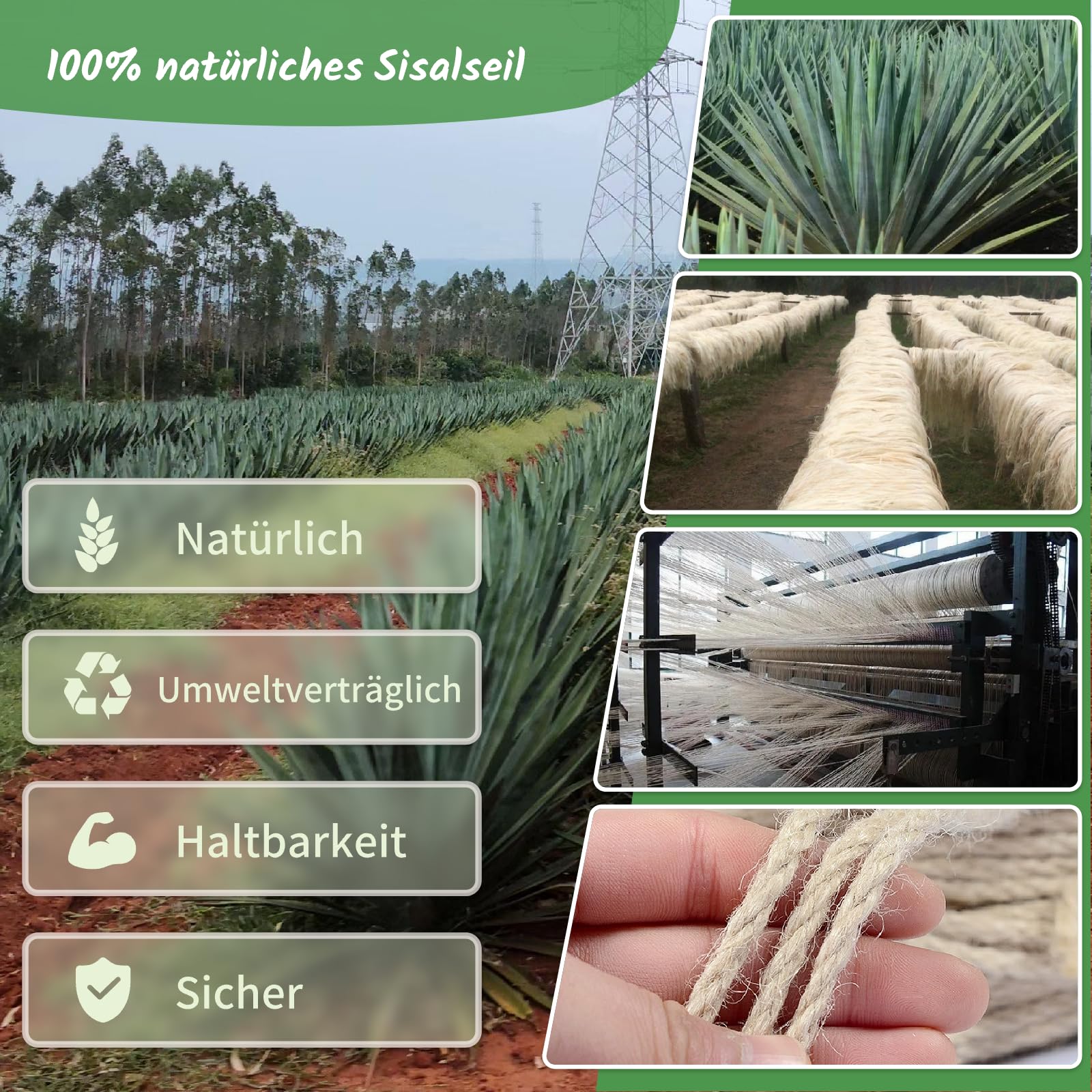 Cuerda de sisal para árbol rascador, 8 mm x 100 m, cuerda de sisal natural, cuerda para rascador, sisal rascador de repuesto para gatos, cuerda de sisal para rascador, repuesto para rascador,