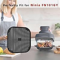 Vista 2 de Protector de silicona contra salpicaduras para freidora de aire Ninja FN101, alfombrilla de silicona resistente al calor para freidora de aire Ninja