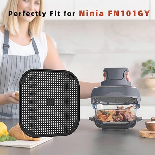 Miniatura 2 de Protector de silicona contra salpicaduras para freidora de aire Ninja FN101, alfombrilla de silicona resistente al calor para freidora de aire Ninja