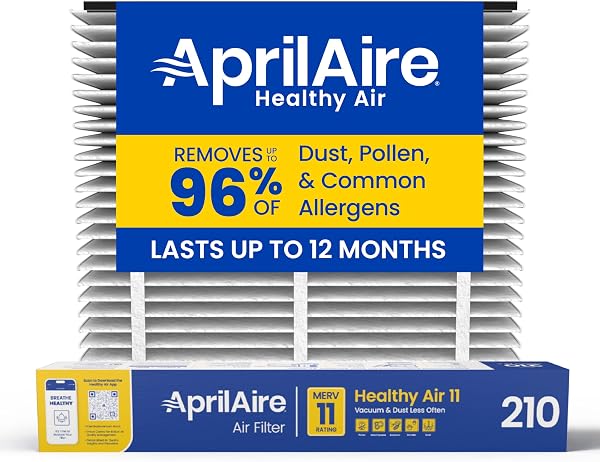 AprilAire 210 Replacement Filter for AprilAire Whole House Air Purifiers - MERV 11, Clean Air & Dust, 20x25x4 Air Filter (Pack of 1) - 1