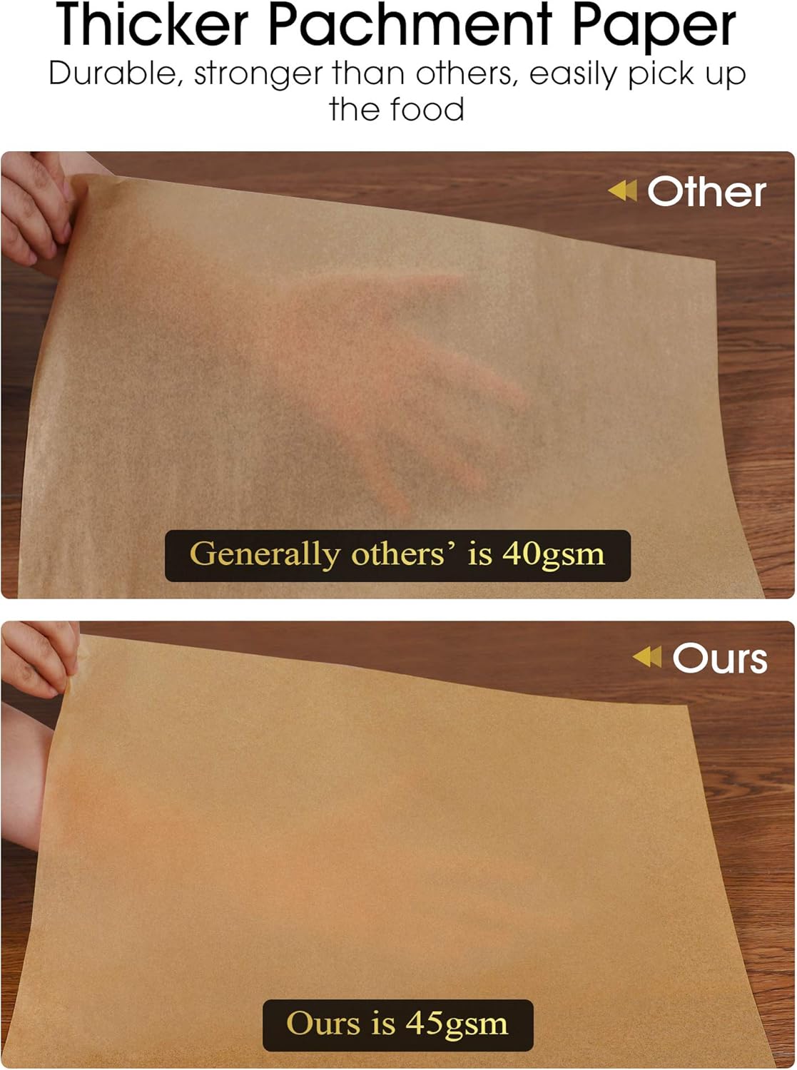KKootek 300 Pcs Parchment Paper Baking Sheets, 12 x 16 Inch Heavy-duty Baking Paper Pre-cut Unbleached Bakery Paper for Cooking, Baking, Steaming, Air Fryer, Grilling, Roasting, Cookies (Brown): Home & Kitchen