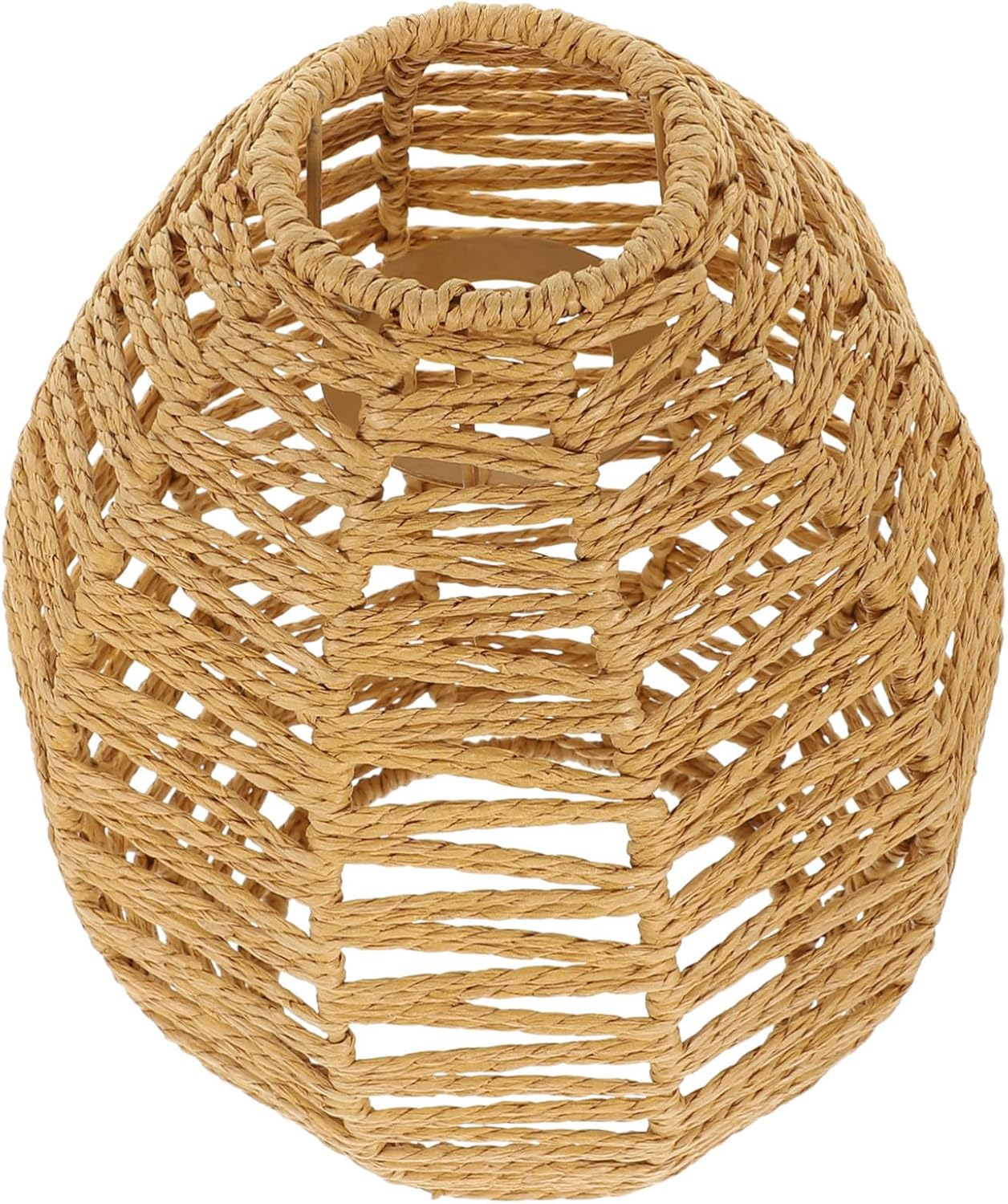 OUNONA 2pcs Hollow Woven Lampshade for Ceiling Light Rustic Indoor Light Cover for Restaurants and Guesthouses Creates Warm Atmosphere Your Home