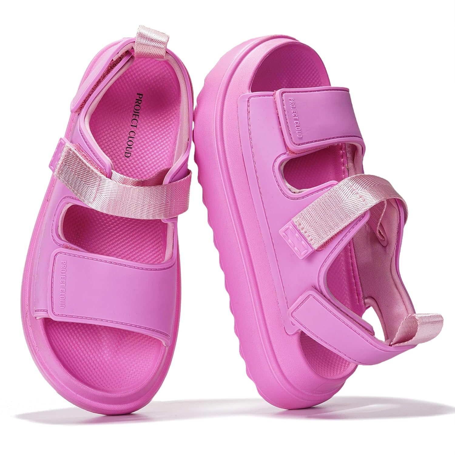 Project Cloud Platform Sandals for Women 2026 Memory Foam Insole Lightweight Slip-Resistant Womens Sandals Stylish Beach-Ready Waterproof Women