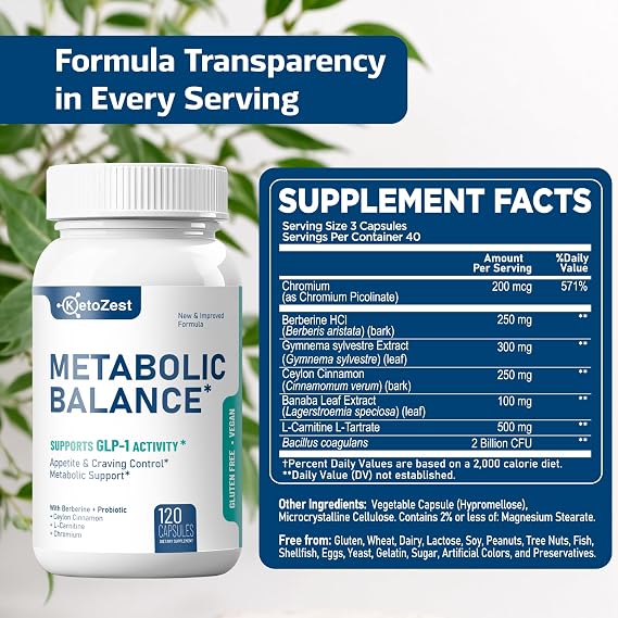 GLP-1 Support Liposomal Berberine 90 count