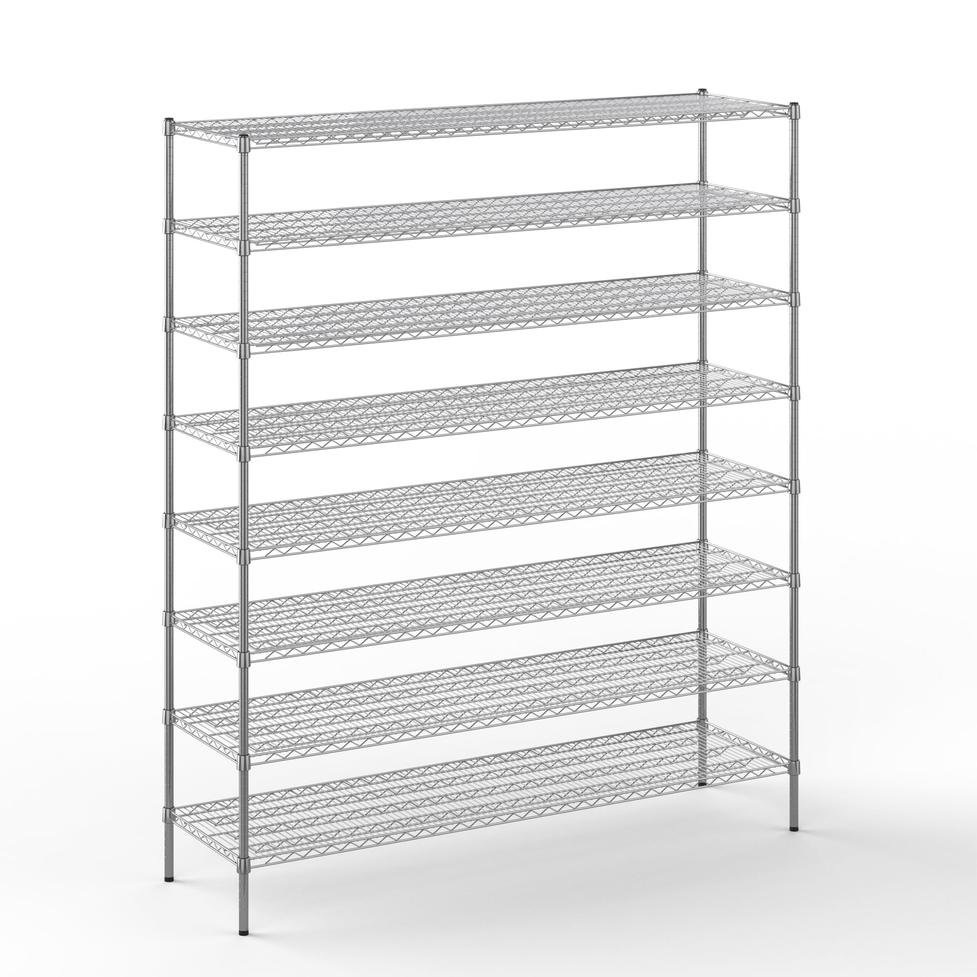 21" Deep x 72" Wide x 86" Height Wire Shelving Kit | 8-Tier | NSF Commercial Storage Rack Unit