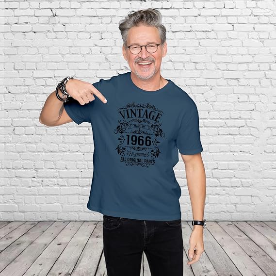 Mens 60th Birthday Gift T Shirt - 1966 All Original Parts - Born in 1966, 60th Birthday Gifts for Men, 60th Birthday Gift Idea for Him