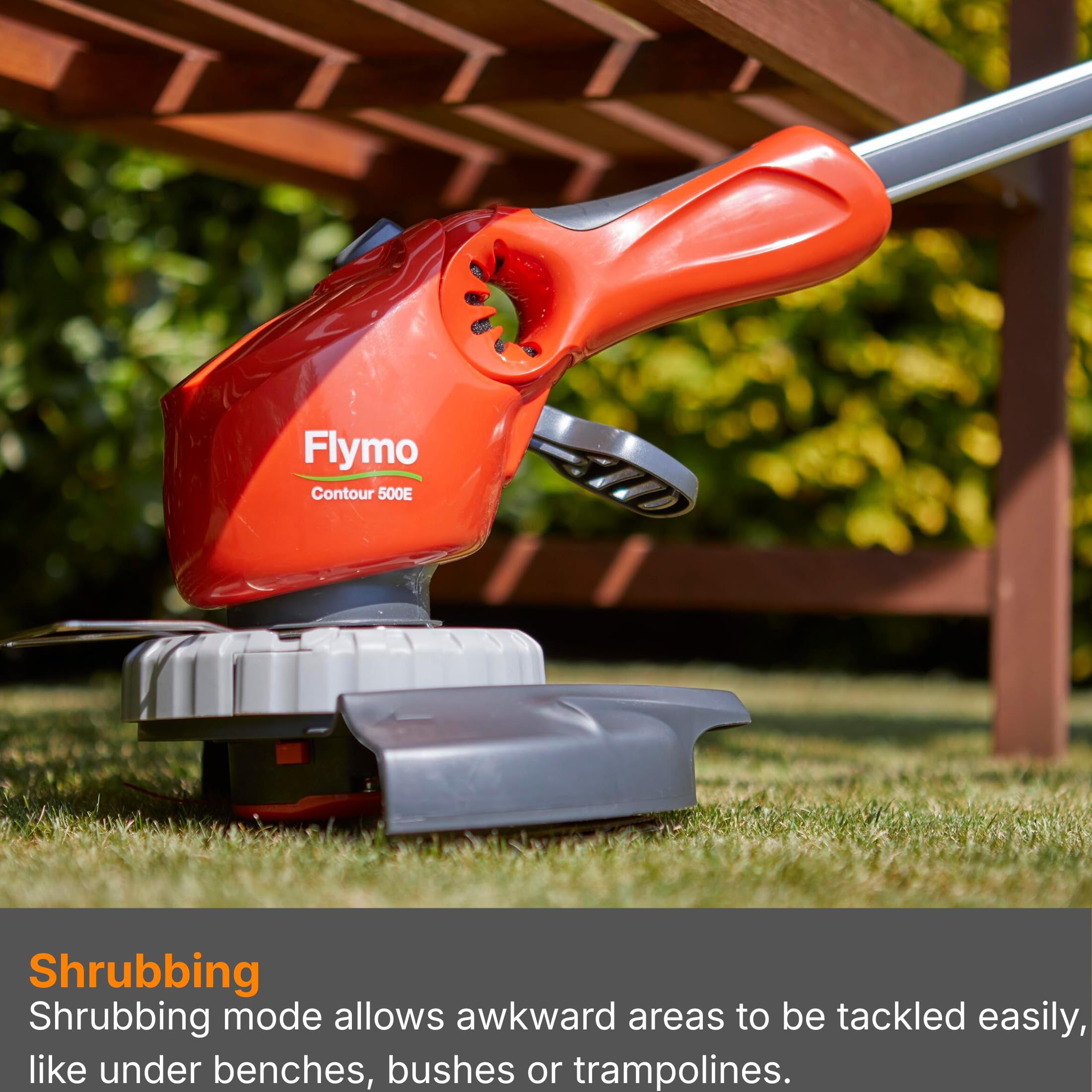 Flymo Contour 500E Electric Grass Trimmer and Edger, 500 W, Cutting Width 25 cm, Orange — view 6