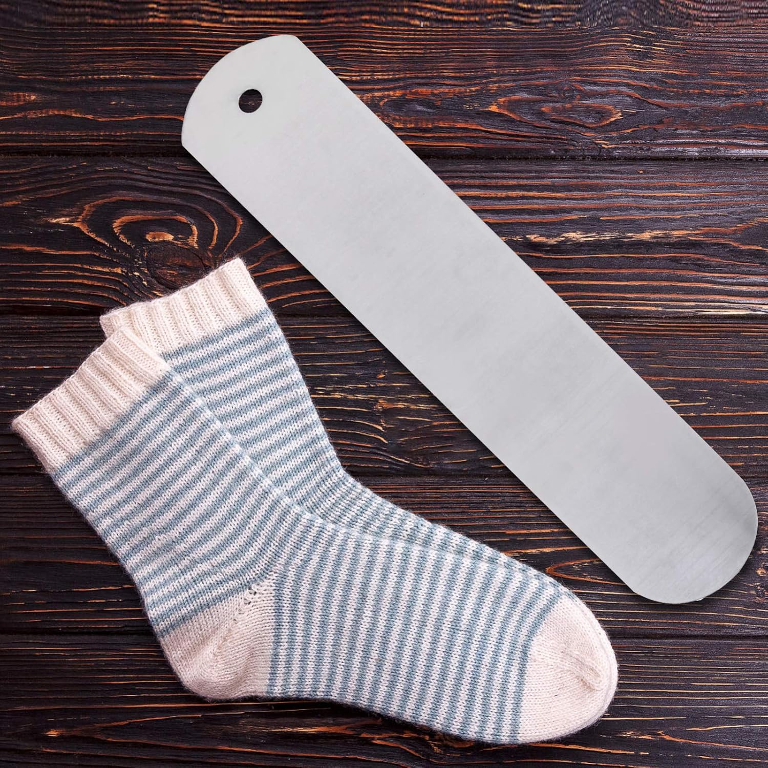 2Pcs Sublimation Sock Metal Straight Sock Jigs Sublimation Heat Press Accessories for DIY Aluminum Metal Insert