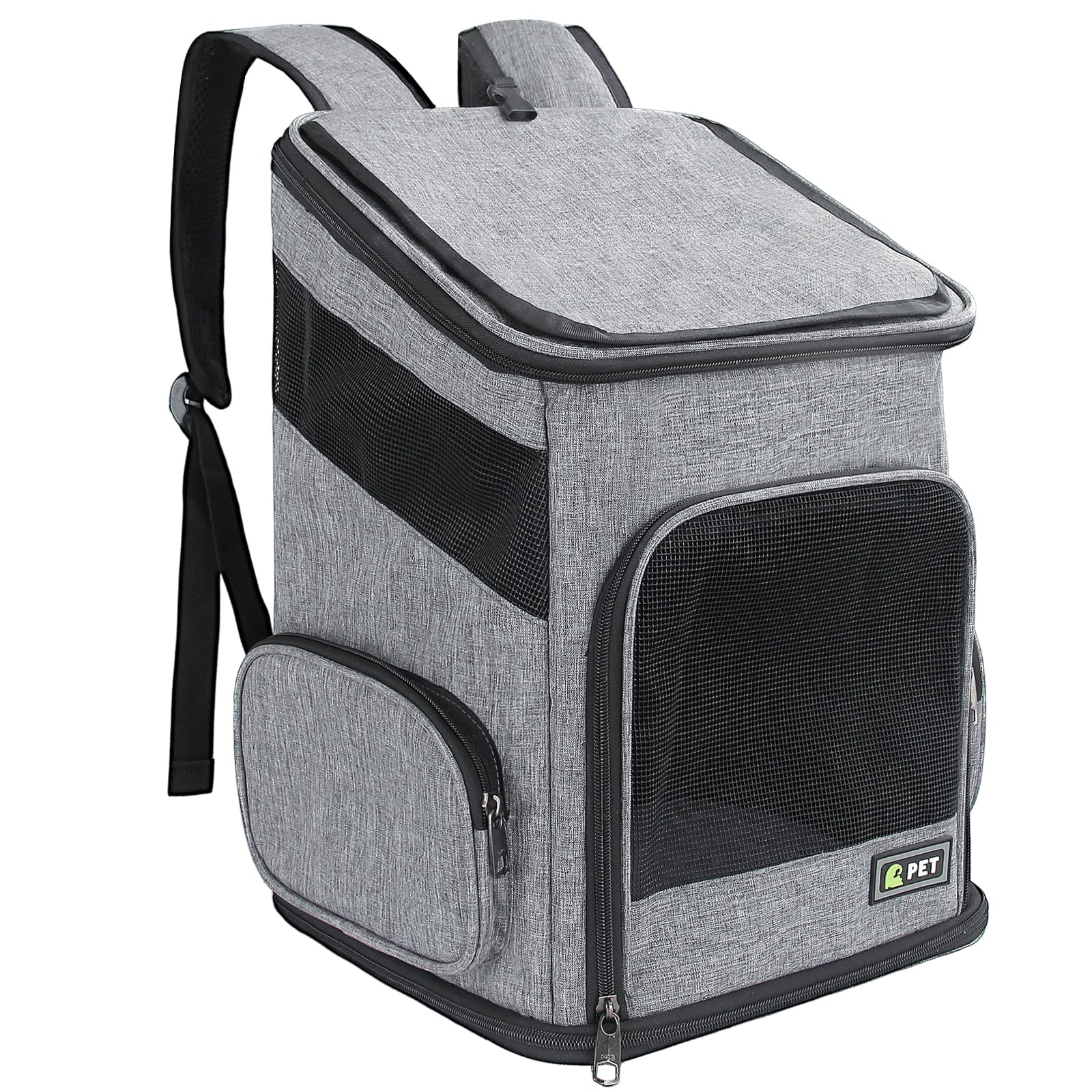 Cat Backpack, Foldable Pet Carrier Backpack for Cats and Small Dogs Dog Rucksack with Ventilated Design Inner Safety Strap